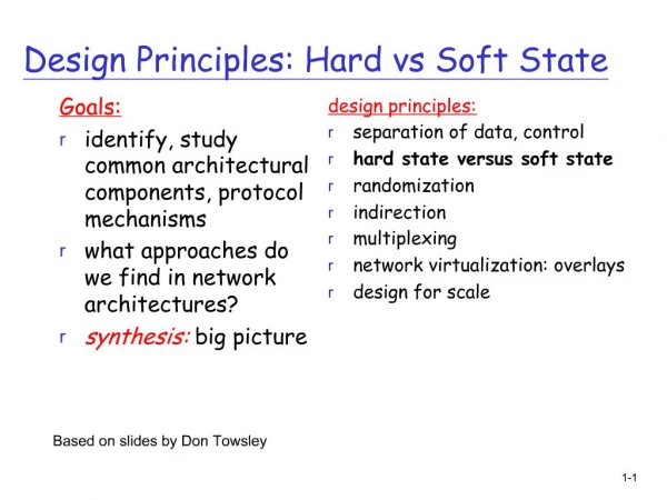 Design Principles: Hard vs Soft State