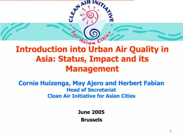 Introduction into Urban Air Quality in Asia: Status, Impact and its Management