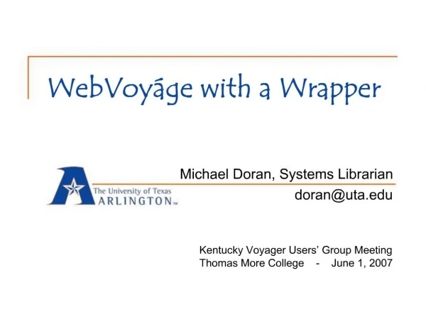 WebVoy ge with a Wrapper