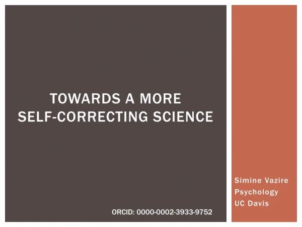 Towards a more self-correcting science
