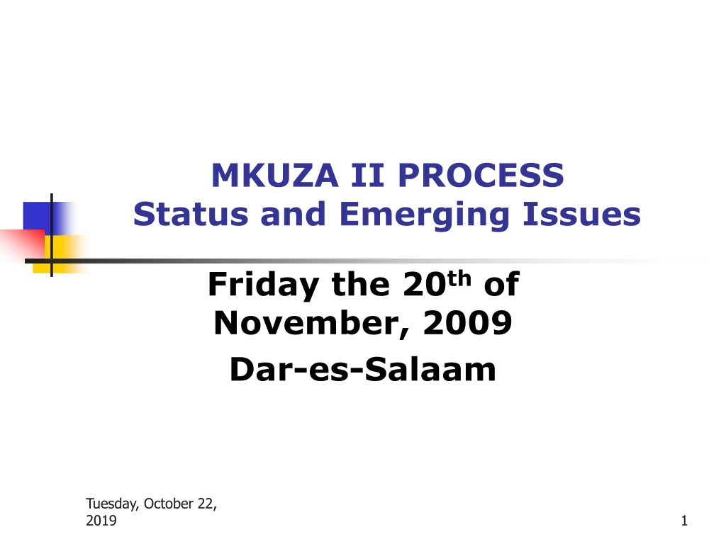 mkuza ii process status and emerging issues