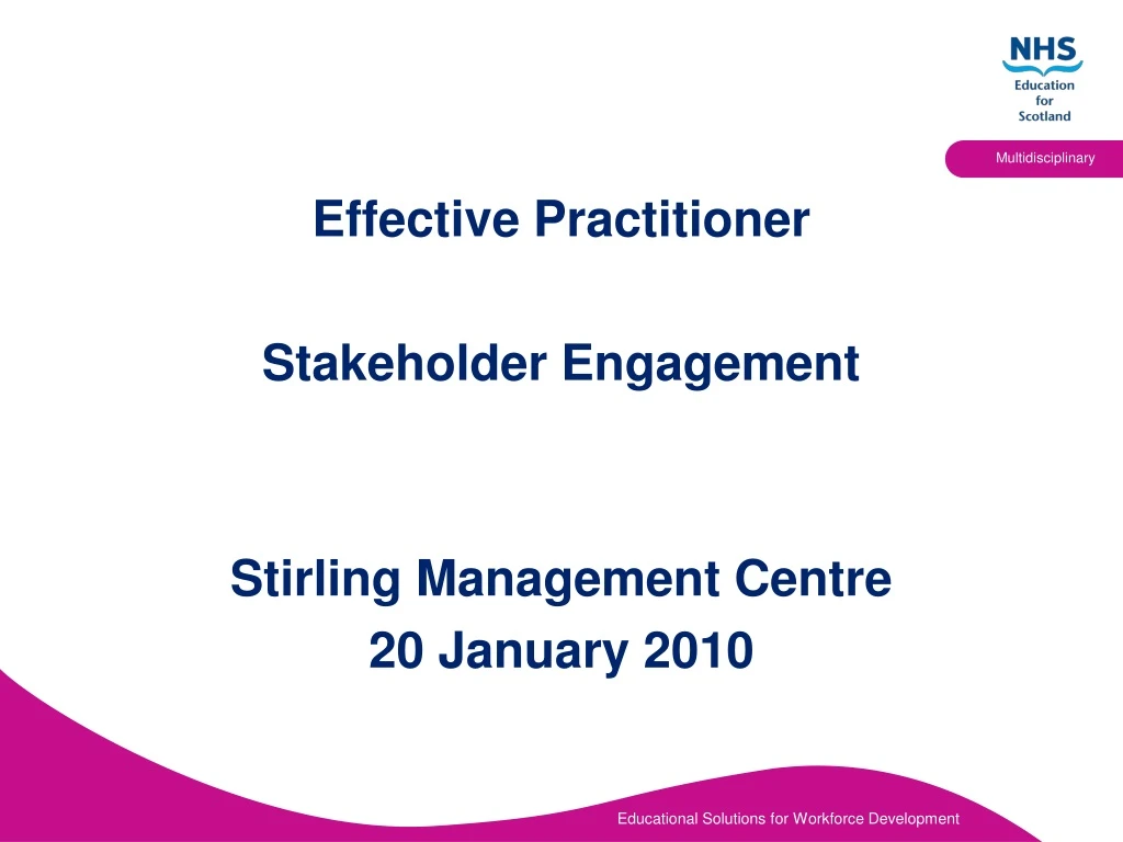 effective practitioner stakeholder engagement