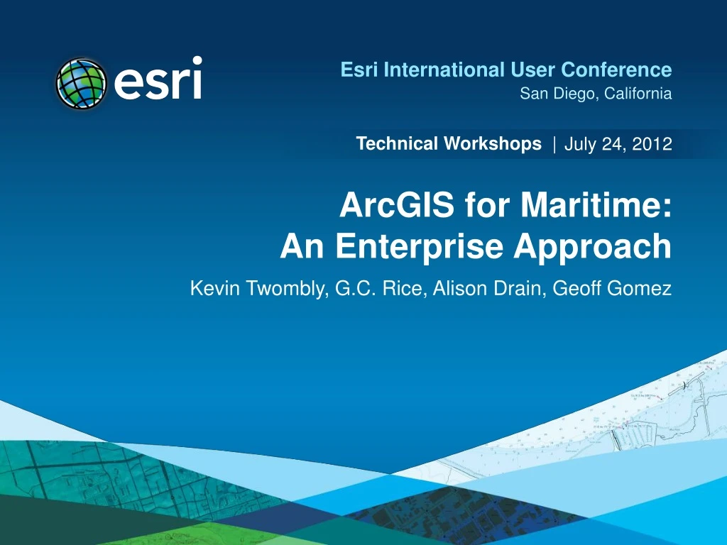 arcgis for maritime an enterprise approach