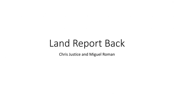 Land Report Back