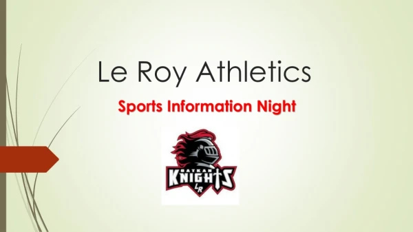 Le Roy Athletics