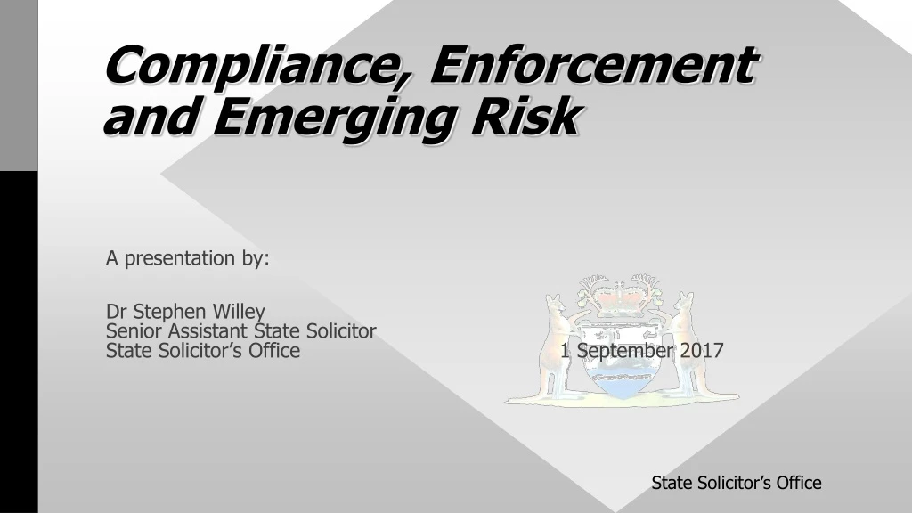 compliance enforcement and emerging risk