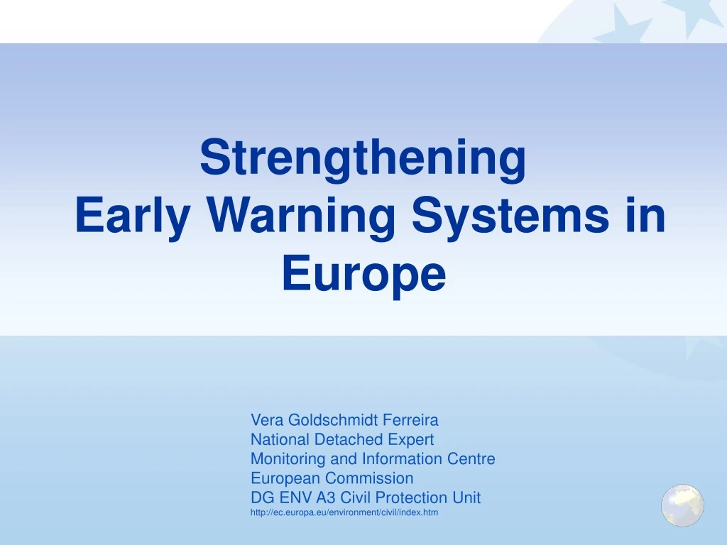 strengthening early warning systems in europe