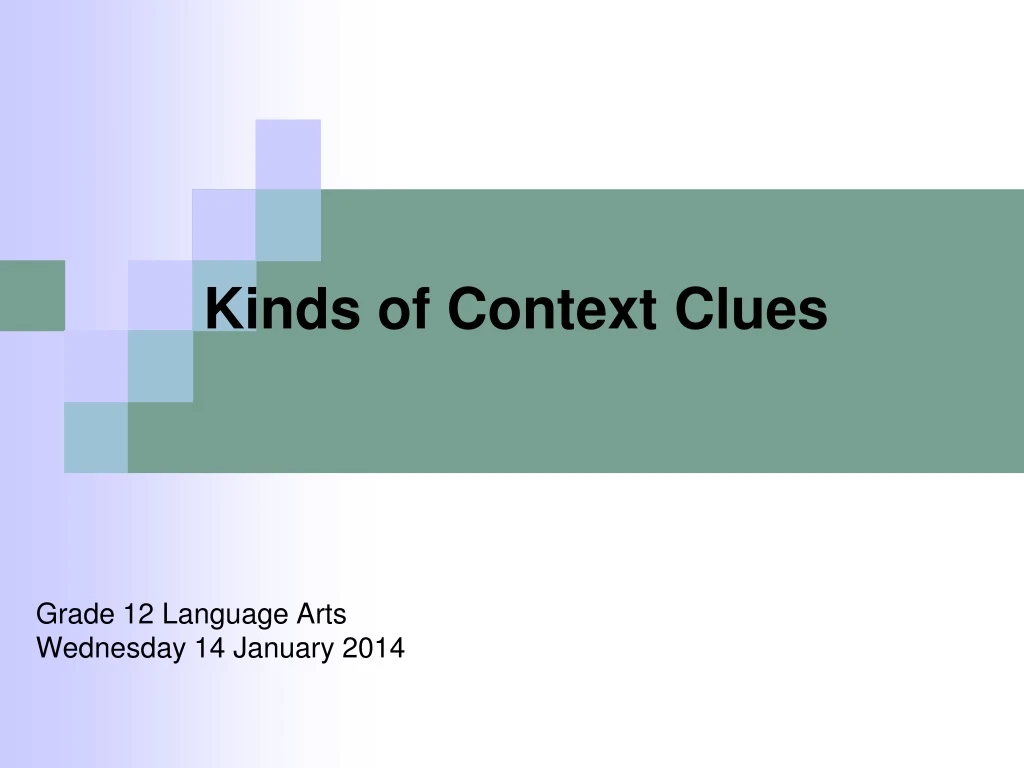 kinds of context clues