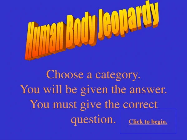 Human Body Jeopardy