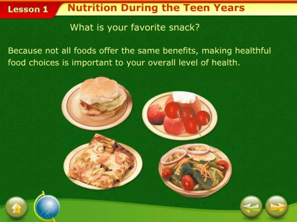 Nutrition During the Teen Years