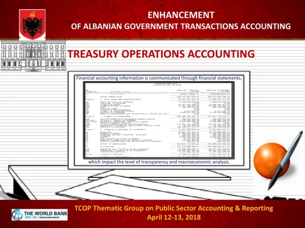 ENHANCEMENT OF ALBANIAN GOVERNMENT TRANSACTIONS ACCOUNTING