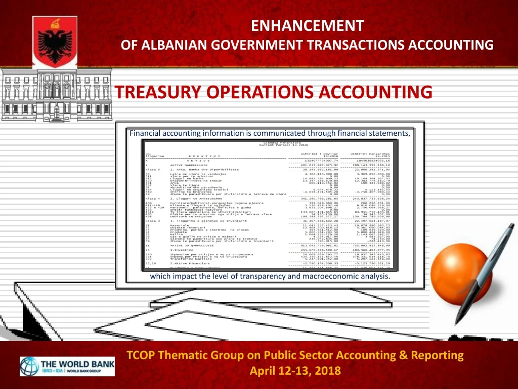 enhancement of albanian government transactions