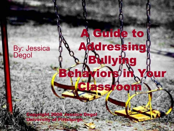 A Guide to Addressing Bullying Behaviors in Your Classroom