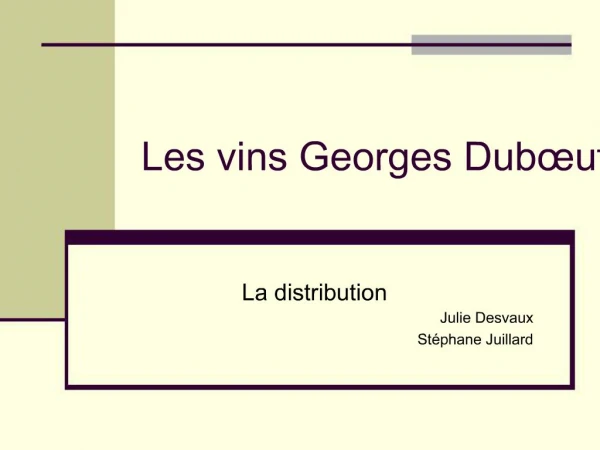 Les vins Georges Dub uf