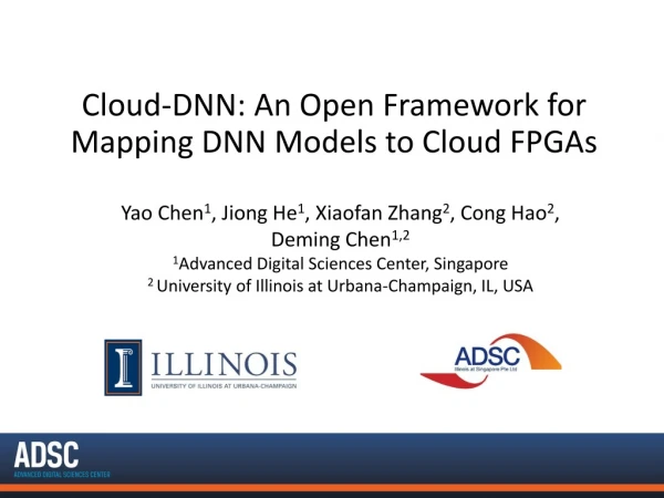 Cloud-DNN: An Open Framework for Mapping DNN Models to Cloud FPGAs