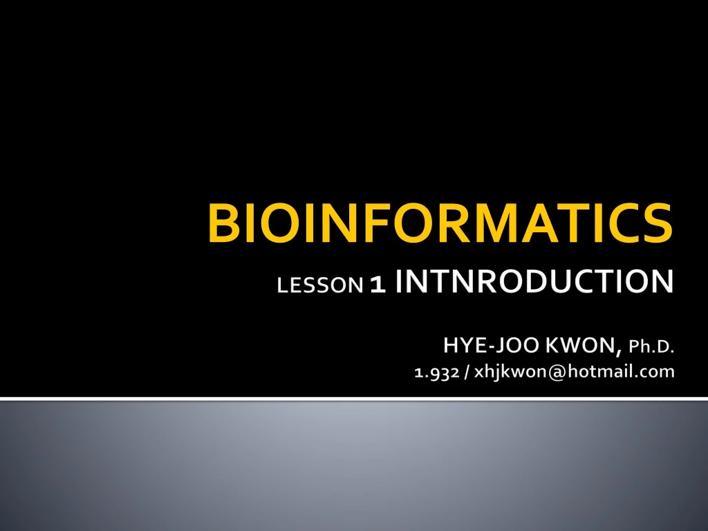 bioinformatics