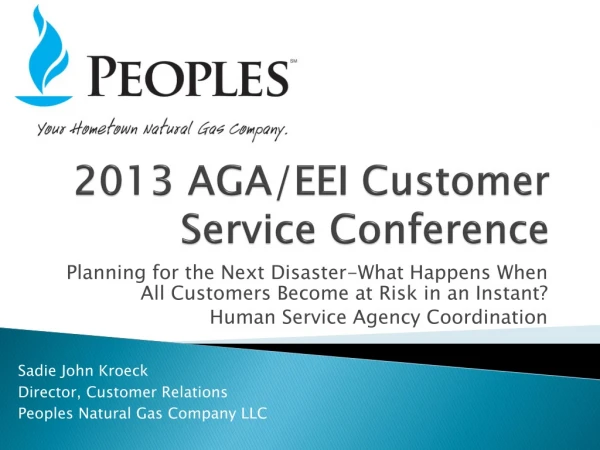 2013 AGA/EEI Customer Service Conference