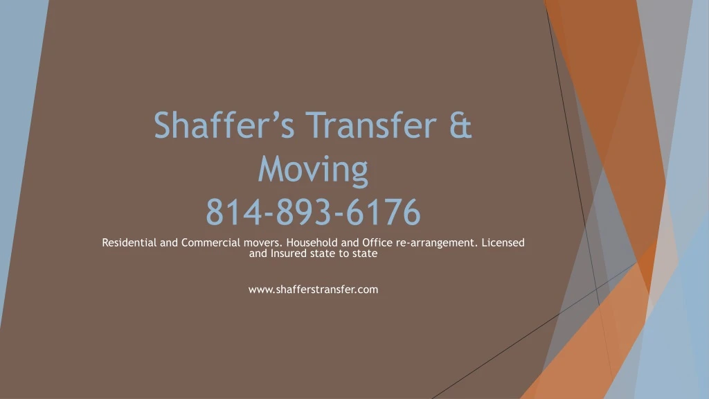 shaffer s transfer moving 814 893 6176
