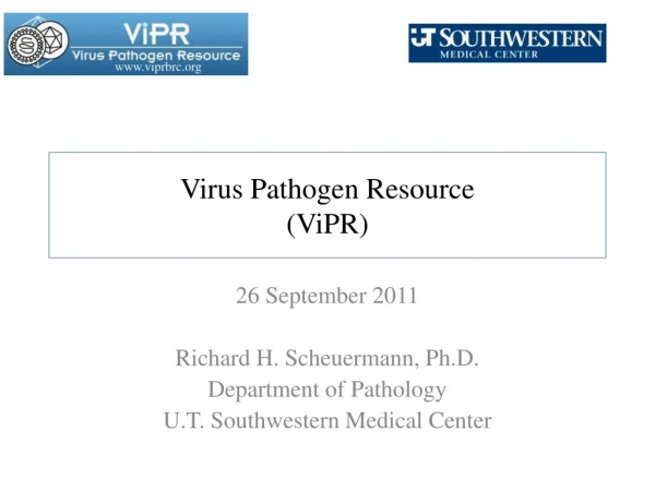 Virus Pathogen Resource ( ViPR )