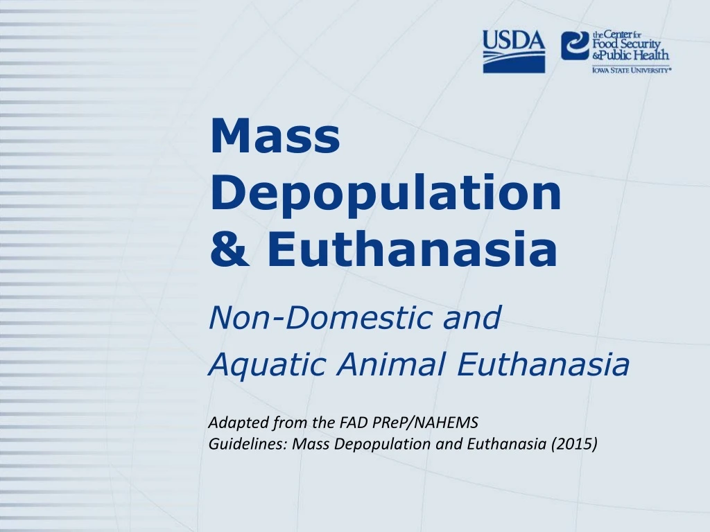 mass depopulation euthanasia