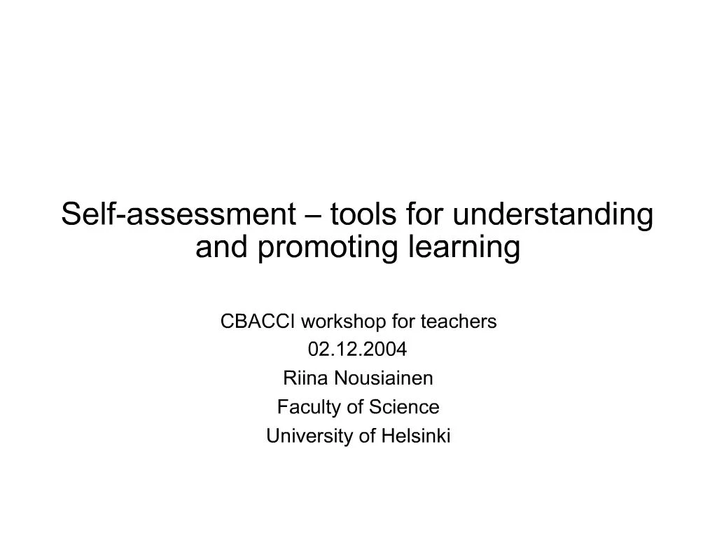 ppt-self-assessment-tools-for-understanding-and-promoting-learning