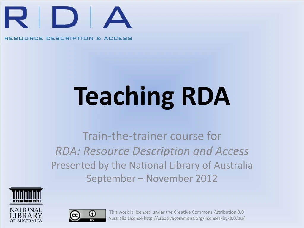 teaching rda