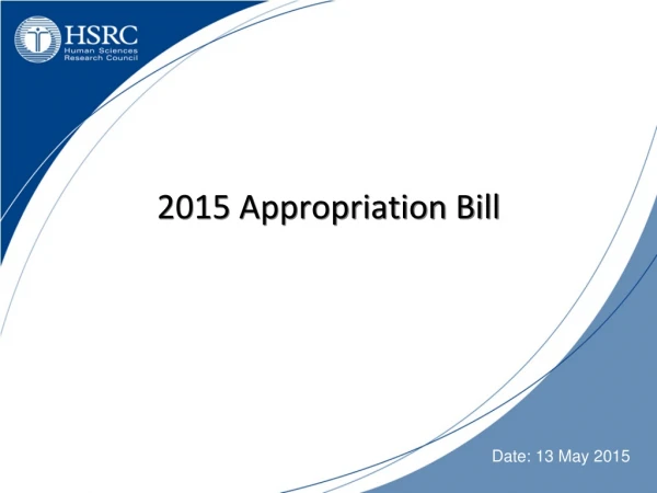 2015 Appropriation Bill