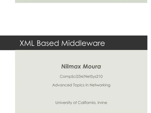 XML Based Middleware