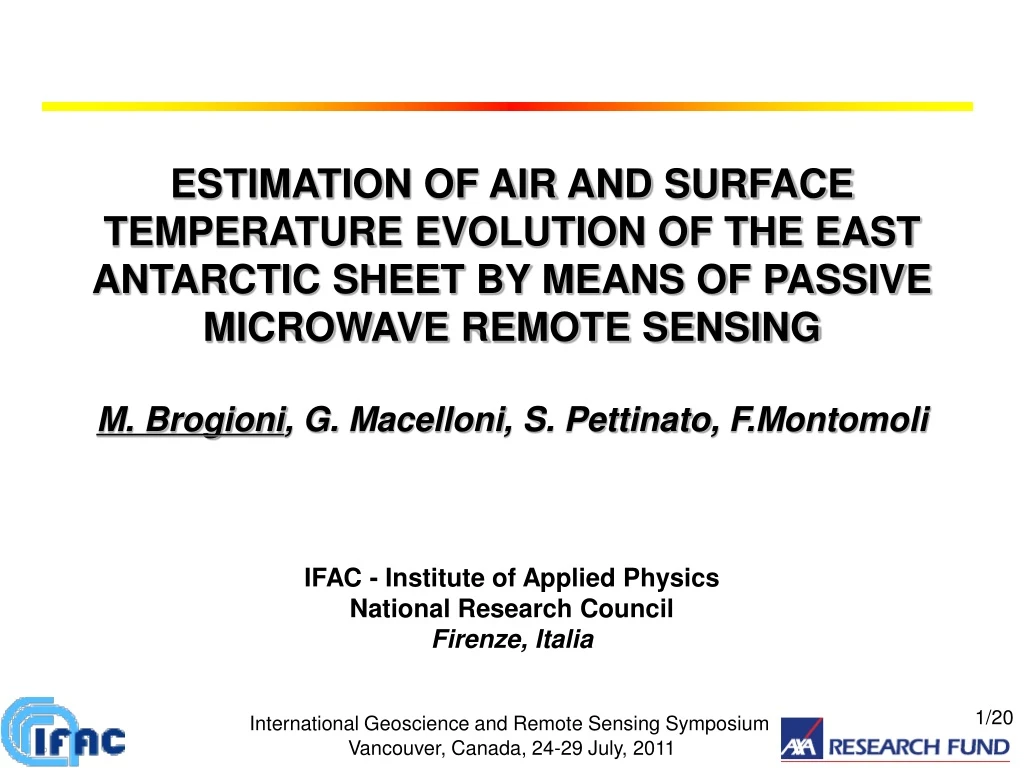 estimation of air and surface temperature