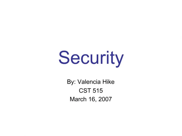 Security