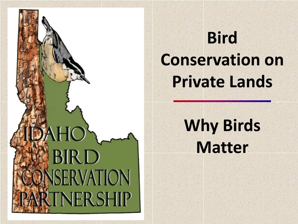 bird conservation on private lands why birds