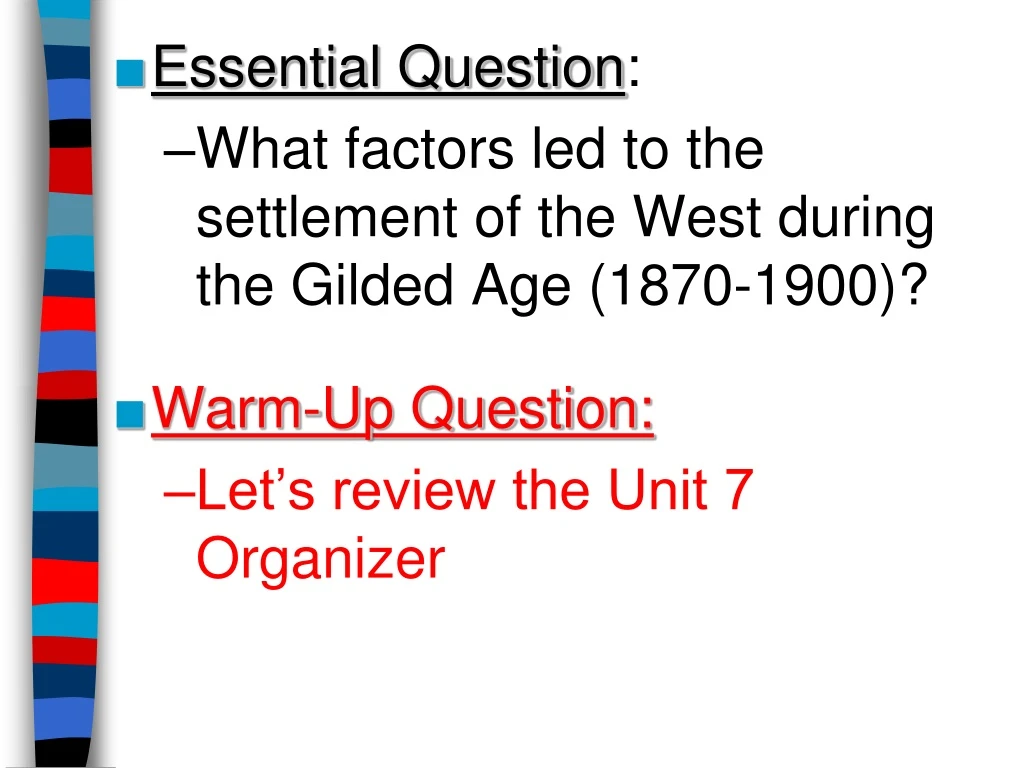 essential question what factors