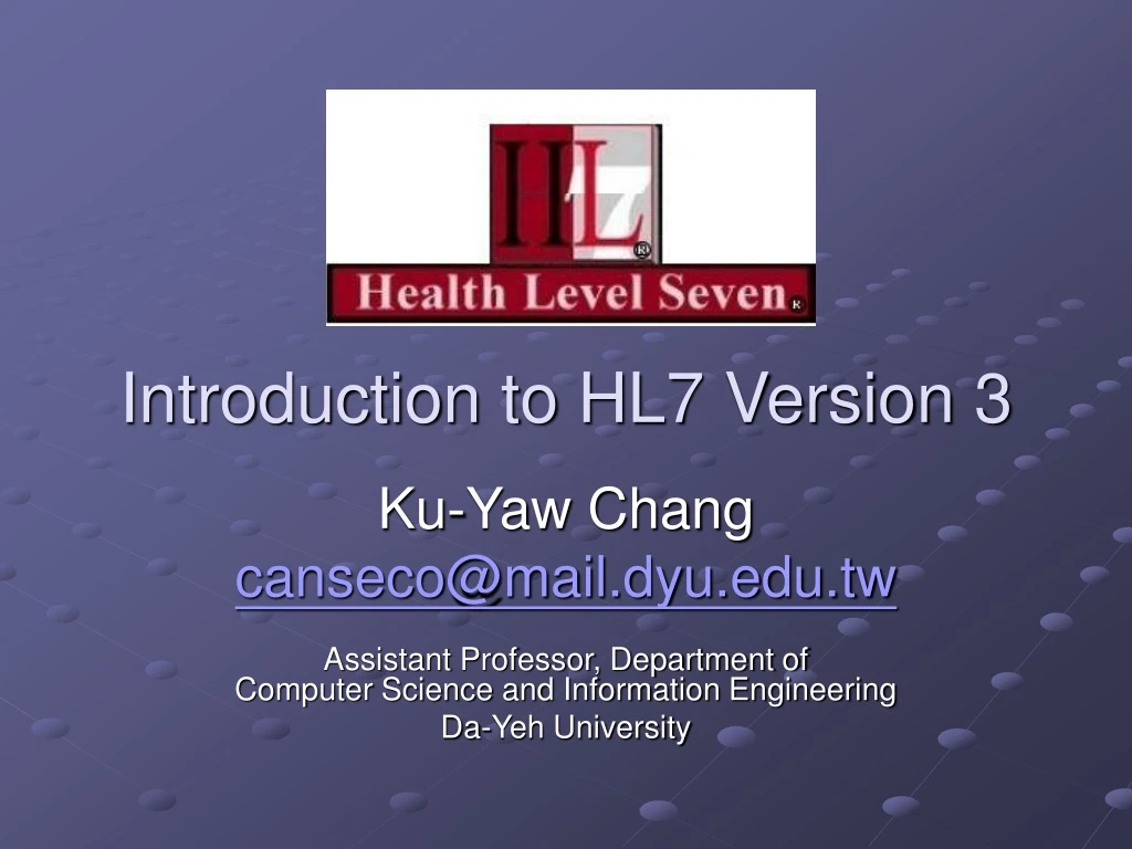 introduction to hl7 version 3