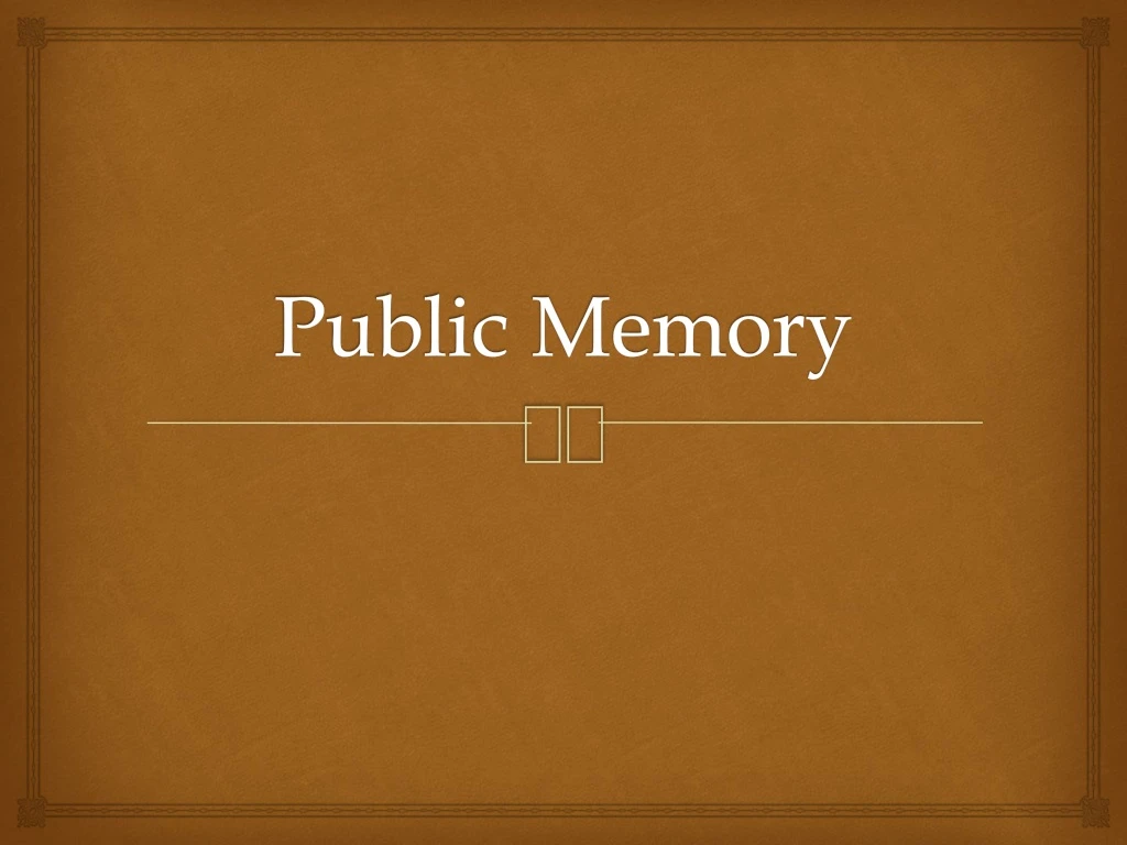 public memory