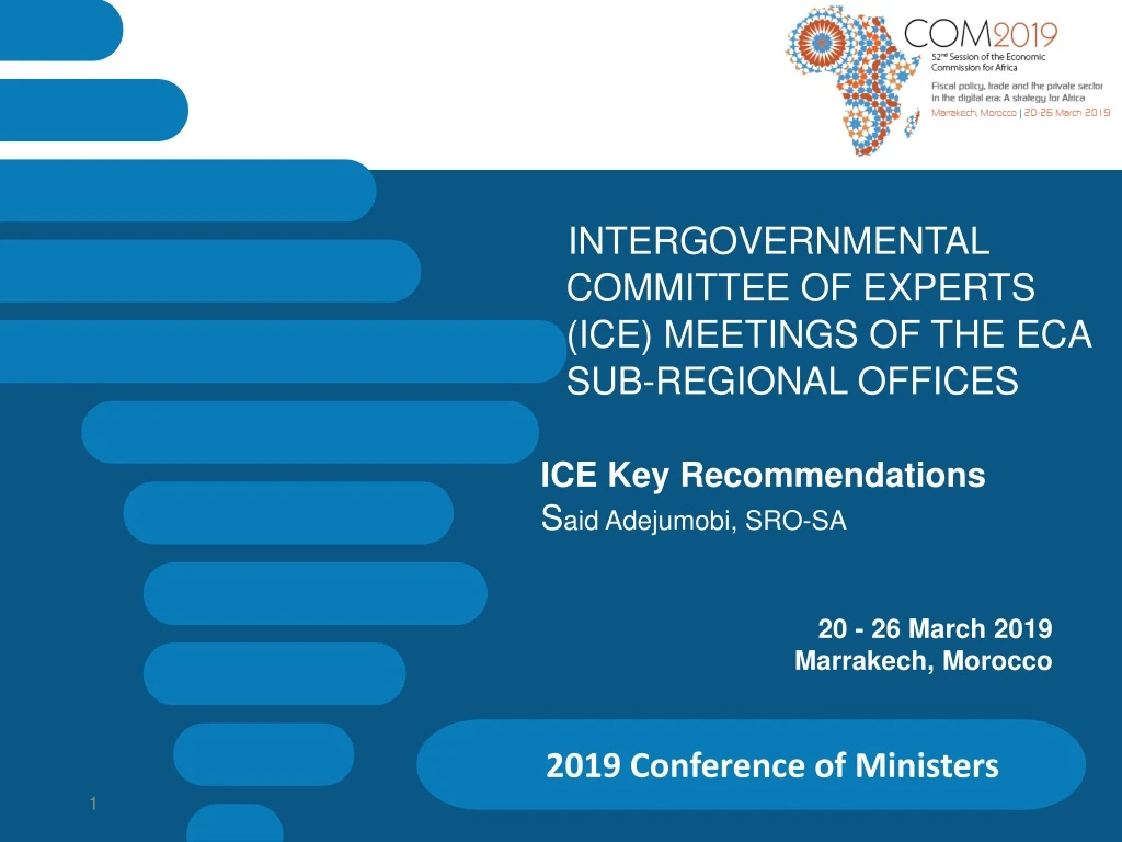intergovernmental committee of experts ice meetings of the eca sub regional offices