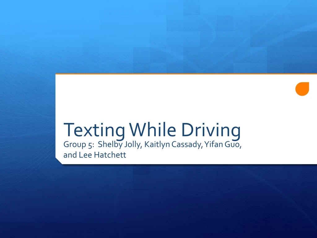 texting while driving