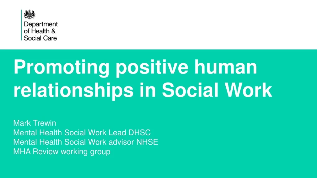 promoting positive human relationships in social
