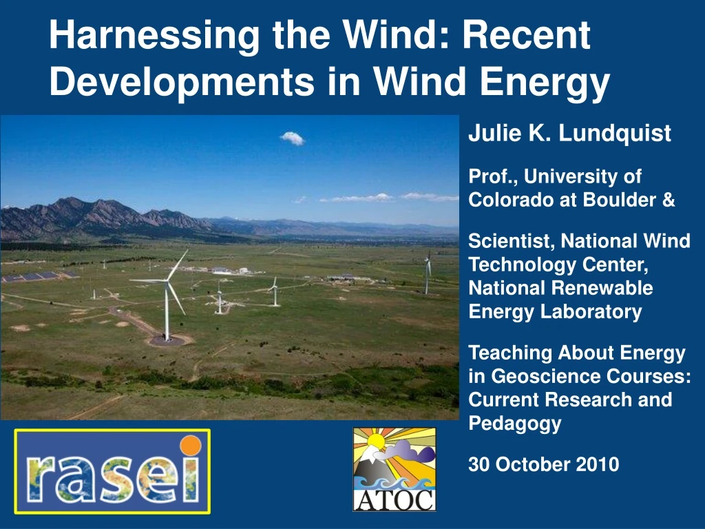 harnessing the wind recent developments in wind energy