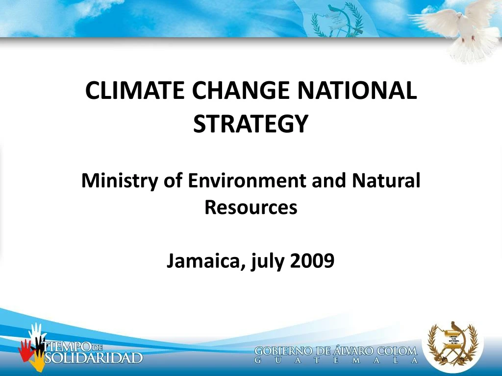climate change national strategy ministry of environment and natural resources jamaica july 2009
