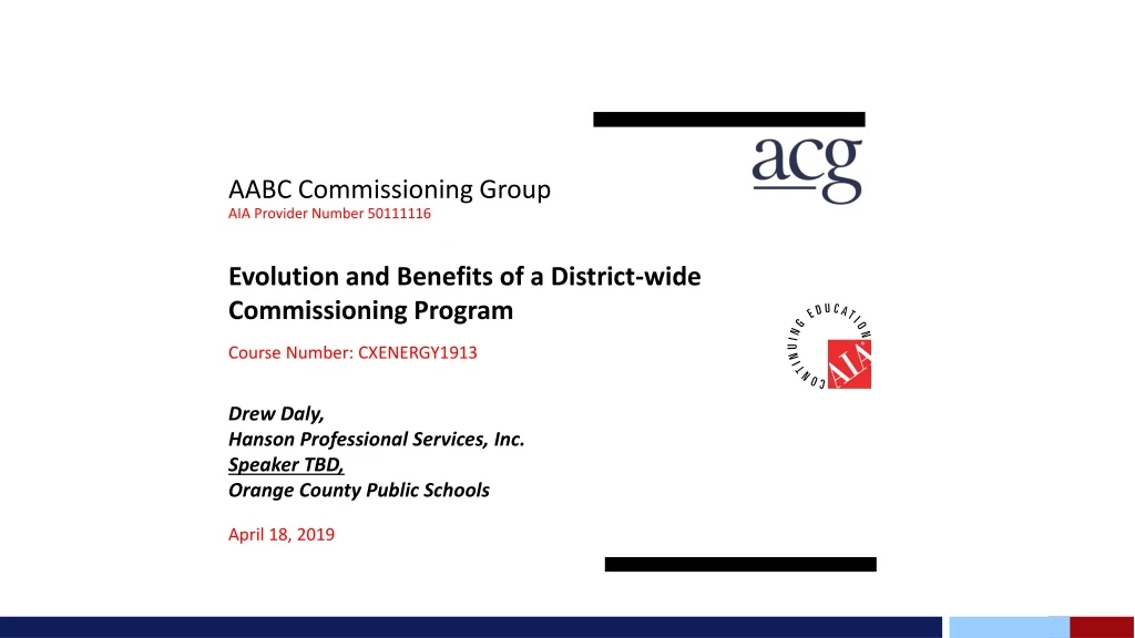 aabc commissioning group aia provider number