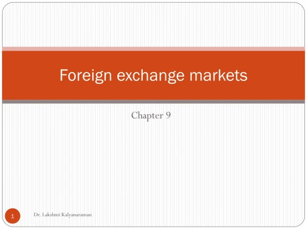 Foreign exchange markets