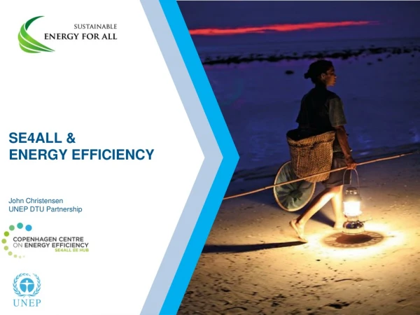 SE4ALL &amp; ENERGY EFFICIENCY John Christensen UNEP DTU Partnership