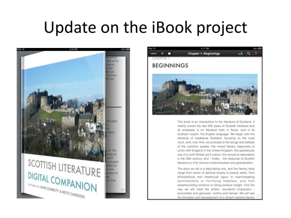 Update on the iBook project