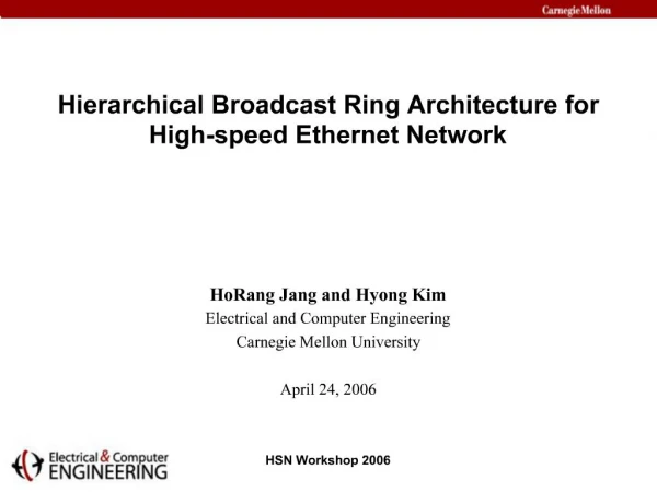Hierarchical Broadcast Ring Architecture for High-speed Ethernet Network