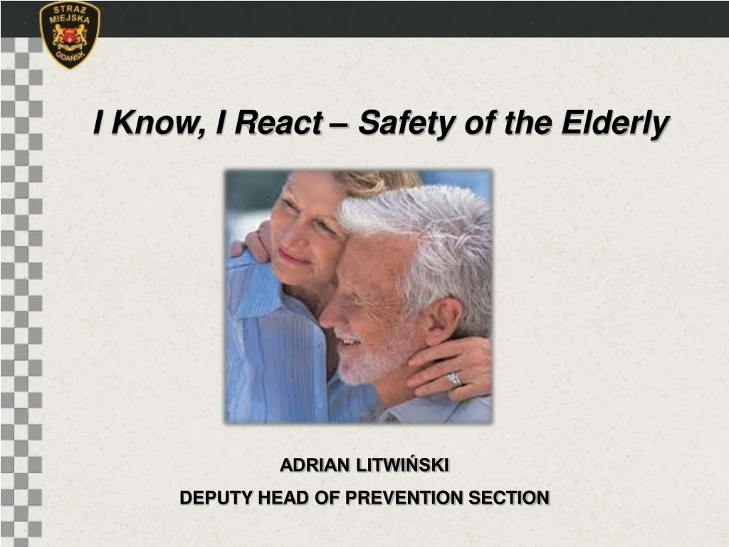i know i react safety of the elder l y