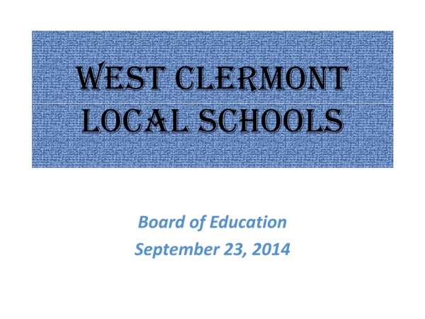 West Clermont Local Schools