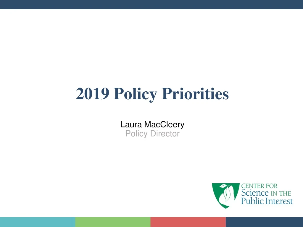 2019 policy priorities laura maccleery policy