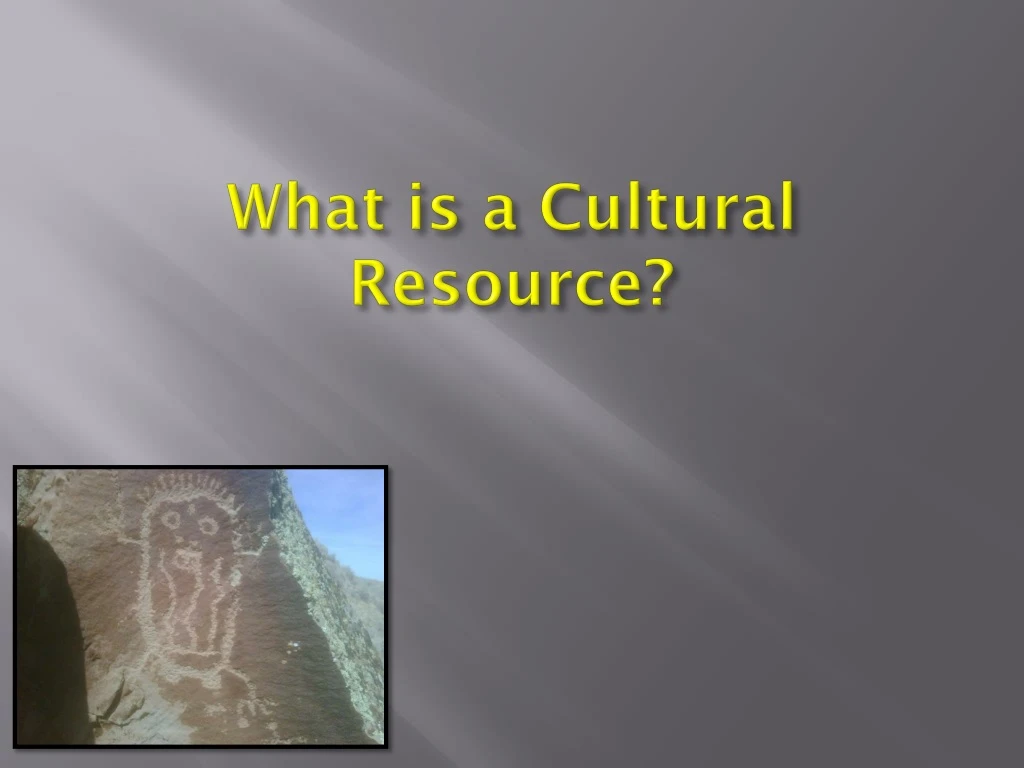 what is a cultural resource