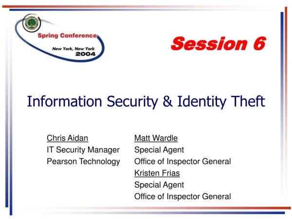 Information Security &amp; Identity Theft