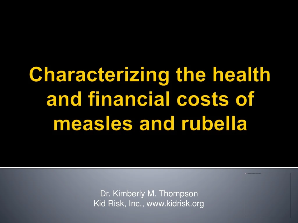 dr kimberly m thompson kid risk inc www kidrisk org